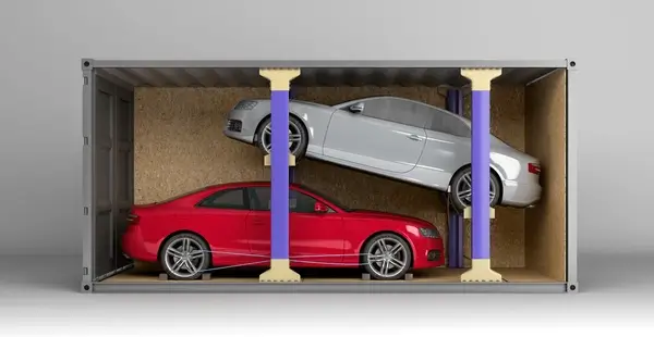 2 cars in 1 container transport